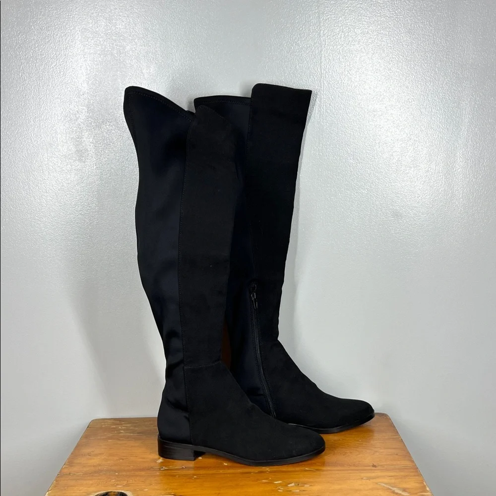 J. Crew Black Over-the-Knee Stretch Boots